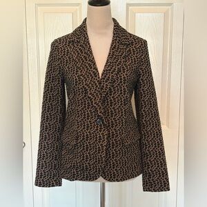 Elliott Lauren Animal Print Blazer. Size 8